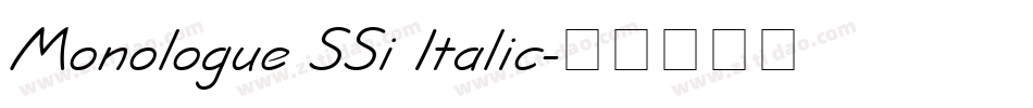Monologue SSi Italic字体转换